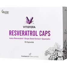 Renas Store Vitisfera Resveratrol Caps – 200 Mg Trans Resveratrol (Veri-Te®), Üzüm Çekirdeği Ekstresi, Querceti