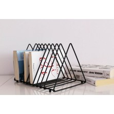 Empressco Masa Üstü Ofis Dergilik-Plaklık 9 Bölmeli Üçgen Metal Kitaplık Organizer Gazetelik Vinil - Fiyatı, Yorumları