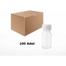 Labbakkal 10 ml Pet Şişe Şeffaf Beyaz Kilitsiz Kapaklı – Numune ve Dolum Şişesi 100 Adet