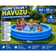 Premini 147X33 cm Çocuk Şişme Bahçe Havuzu, Renkli ve Eğlenceli Yaz Keyfi