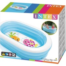 intex Şeffaf Oval Havuz 163X107X46 Cm, Eğlence ve Serinlik Için Ideal