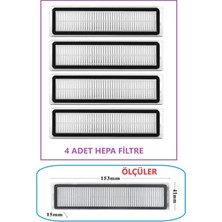 Dreame D9 Max D10S Pro Uyumlu Hepa Filtre 4 Adet