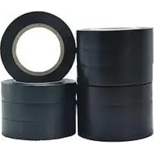 Vintessy Siyah Izolasyon Elektrik Bandı, 0.13MM x 19MM, 10 Yds, 10 Adet