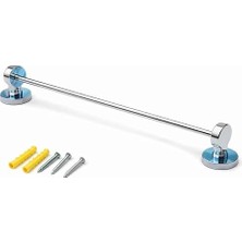 Vintessy Paslanmaz Çelik Uzun Havluluk, Krom Kaplama, 42 Cm, Banyo Aksesuarı, Montaj Vidaları Dahil