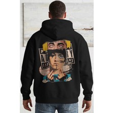 Sevbano Eminem Rapper Şarkıcı Sırt Baskılı Unisex Oversize Penye Hoodie