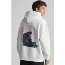 Sevbano Post Malone Rapper Şarkıcı Sırt Baskılı Unisex Oversize Penye Hoodie