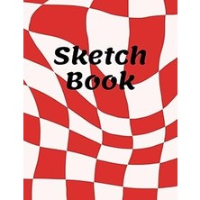 Vintessy Sketch Book: Red Checkered Notebook For Drawing, Sketching, Doodling,: Journal Sketchbook For Artist