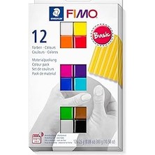 Vintessy Staedtler Fimo 8023 C12-1 Mp Fimo Soft Modelleme Kili Ana Renkler (25 gr x 12 Blok)