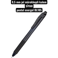 0,5 mm Jel Mürekkepli Kalem Siyah Pentel Energel BL105