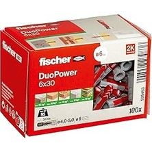 Vintessy Fischer Duopower 6X30 Dübel 100 Adet