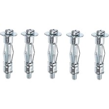 Vintessy BADEM10 Çelik Alçıpan ve Boşluk Dübel Frt Tuğla Duvar Bims Paraşüt Dübeli 4X46 Metal 5 Adet