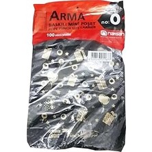 Vintessy Arma Baskılı Mini Blok Poşet Torba - No : 0-20X30 Cm. - Siyah - 100 Adetlik 1 Paket