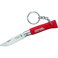 Vintessy Opinel No 4 Anahtarlıklı Paslanmaz Çelik Çakı, Kırmızı Ahşap Saplı