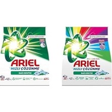 Vintessy Ariel Dağ Esintisi 4,5 kg Hızlı Çözünme Toz Çamaşır Deterjanı+Ariel Dağ Esintisi Renklile
