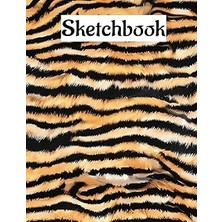 Vintessy A4 Tiger Stripes Blank Sketchbook For Drawing Or Notes: 50 Page 8.5X11"