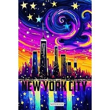 Vintessy Independently Published New York City Skyline With Van Gogh Starry Night Painting Concept Style With