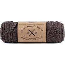 Vintessy Lion Brand Yarn Company 1 Yumak Iplik Fishermen Yün, Doğal Kahverengi