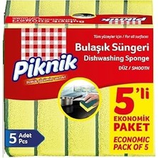Vintessy Piknik Bulaşik Süngeri 5'li Düz