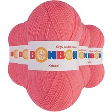 MiraLive 5 Adet Kristal El Örgü Lif Ipi Pembe 98230 - Bonbon Mudanis