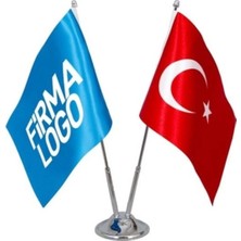 Empressco Kişiye Özel Masa Bayrağı - Firmaya Özel Çift Direkli Logolu Masa Üstü Bayrak - Fiyatı, Yorumları