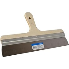Vintessy BADEM10 Ahşap Eğri Saplı Metal Macun Spatula Temizlik Boya Sıva Kazıma Harç Karıştırma Ispa