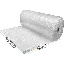 Vintessy Bant Evi Balonlu Naylon Patpat 100CM Genişlikte Rulo Havalı Eşya Koruma Ambalaj Pat Pat (100CM x