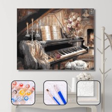 Empressco Sayılarla Boyama Seti Çerçeveli Kasnaklı Romantik Piyano 40 x 50 cm - Fiyatı, Yorumları