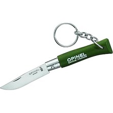 Vintessy Opinel No 4 Anahtarlıklı Paslanmaz Çelik Çakı, Yeşil Ahşap Saplı