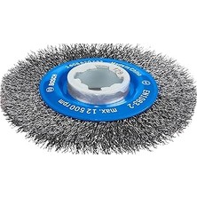 Vintessy Bosch Professional Accessories Cam Fırçası, Dalgalı Tel Clean (Metal Için, X-Lock, Ø 115 Mm, T