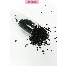 MiraLive Dökme Cam Kum Boncuk (11/0) 2 mm - 20 Gram -  Siyah - BNC010