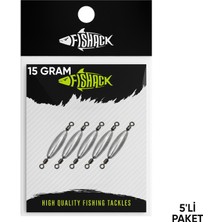 Çift Taraflı Fırdöndülü Kurşun - Fishack - 15 Gram (5'li)