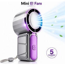 Raylax Mini El Fanı Taşınabilir 800MAH USB Sarjlı Soğutucu 5 Kademeli Mini Vanitalatör