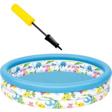 Bestway Çocuklar Için 3 Boğum Desenli Şişme Havuz 122X25 Cm, Eğlence Dolu Yaz Keyfi