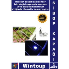 Wintoup #sibopkapağı Neon LED Sensörlü Gece Parlayan Emniyetli Şık Işıklı Bisiklet Araba Sibop Kapağı 2 Adet