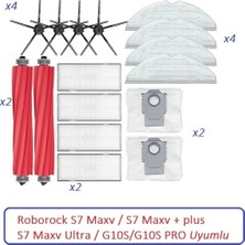 Roborock S7 Maxv/s7 Maxvplus/s7 Maxv ULTRA/G10S/G10S Pro Set - Uyumlu Yedek Set