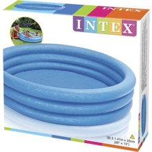 intex Çocuklar Için Kristal Mavi Şişme Havuz 168X38CM, Eğlenceli Yaz Keyfi