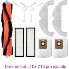Dreame Bot Z10 Pro L10 Plus + Yedek Fırça Filtre Toz Torbası