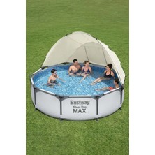 Bestway Gölgelikli Yer Üstü Prefabrik Havuz 305X76 Cm, Eğlence ve Serinlik Için Ideal