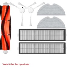 Vestel V-Bot Pro Yedek Filtre Mop Paspas Fırça Seti - Robot Süpürge Yedek