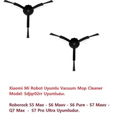 Roborock S5 S6 S7 Q7 Max Mirobot SDJQR02RR Yan Fırça - Roborock S5 Max - S6 Maxv - S7 Maxv - S7 Ultra - Q7 Max Uyumlu Mirobot Vacuum SDJQR02RR 