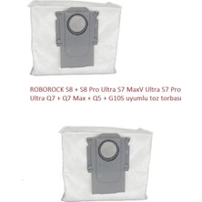 Roborock S8+S8 Pro S7 Maxv S7 Pro Ultra Q7+Q7 MAX+Q5+G10S Toz Torbası - Uyumlu