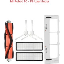 Xiaomi Mi Robot 1c ve F9 Fırça Kapağı-Hepa Filtre-Fırça Yedek Set