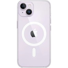 RainyFire Tech Apple iPhone 13-14 Magsafe Animasyonlu Sararmaz Kutulu Mika Şeffaf Kılıf