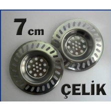 Empressco 2 Adet 7cm Paslanmaz Çelik Lavabo Gider Süzgeci Yaşam Boyu Garantili Ikili Set Çelik Lavabo Süzgeci - Fiyatı, Yorumları