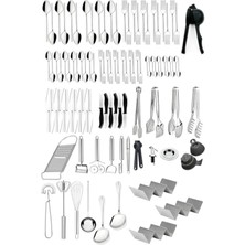 Empressco 102 Parça Çatal Kaşık Bıçak Takımı, Maşa Soyacak Tava Set, 102 Parça Ekonomik Çeyiz Set - Fiyatı, Yorumları