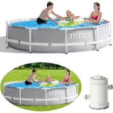 intex Premium Prefabrik Havuz Seti 305X76CM, 220V Filtreli, Keyifli Yaz Eğlencesi