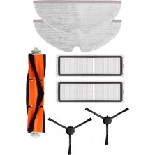 Xiaomi Mi Robot Vacuum Mop 1c 2c, F9-Mop Pro2+(3d) Filtre Fırça Mop (Uyumlu Yedek Parça Seti) - Siyah