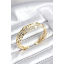 Clariss Gold Renk Pirinç Vintage Kadın Bileklik