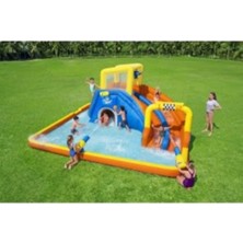 Premini Büyük Kaydıraklı Su Parkı, Havuz ve Eğlence Seti 551X502X265CM