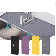 Empressco Aveo 1 Adet Gri / Sarı Renk Mutfak Banyo Lavabo Kenarı Silikon Matı Silikon Musluk Su Sıçrama Önleme - Fiyatı, Yorumları